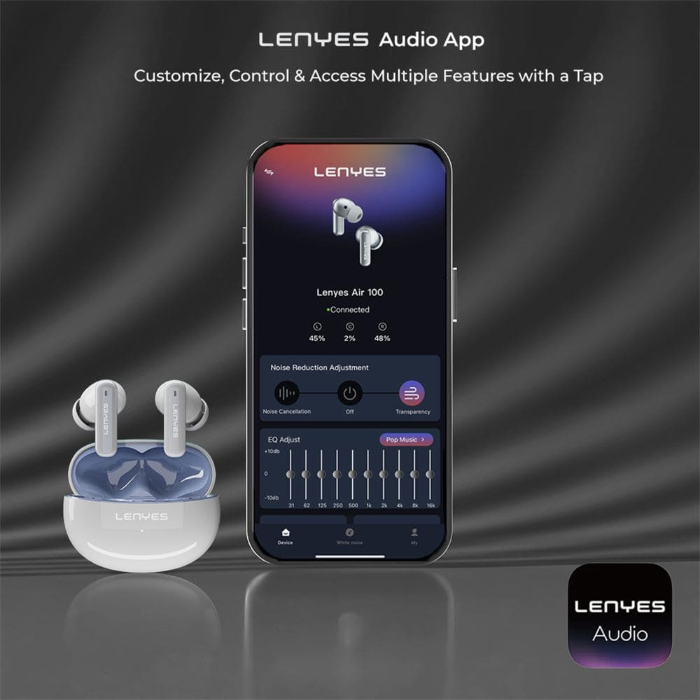 LENYES AIR 100 ANC + ENC Wireless Earbuds