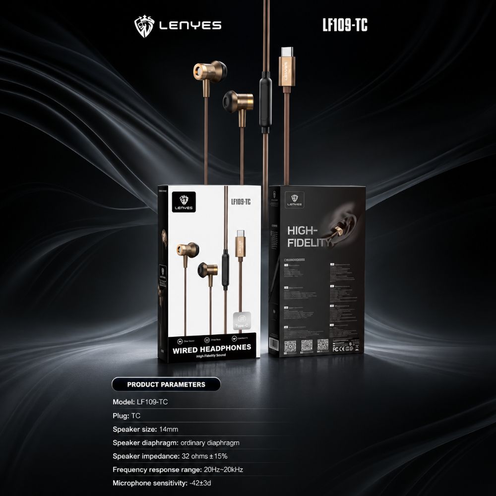 LENYES LF109-TC Wired Earphones