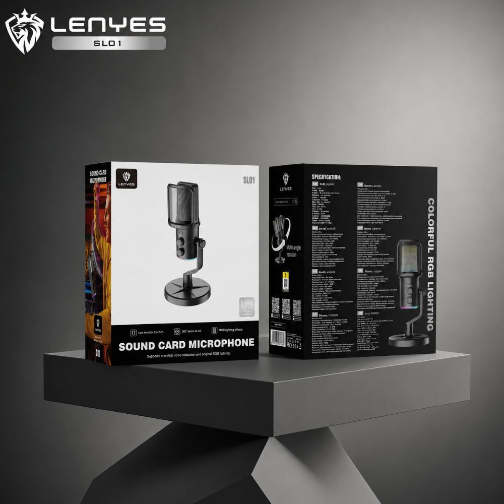 LENYES SL01 RGB Streaming Podcast Microphone