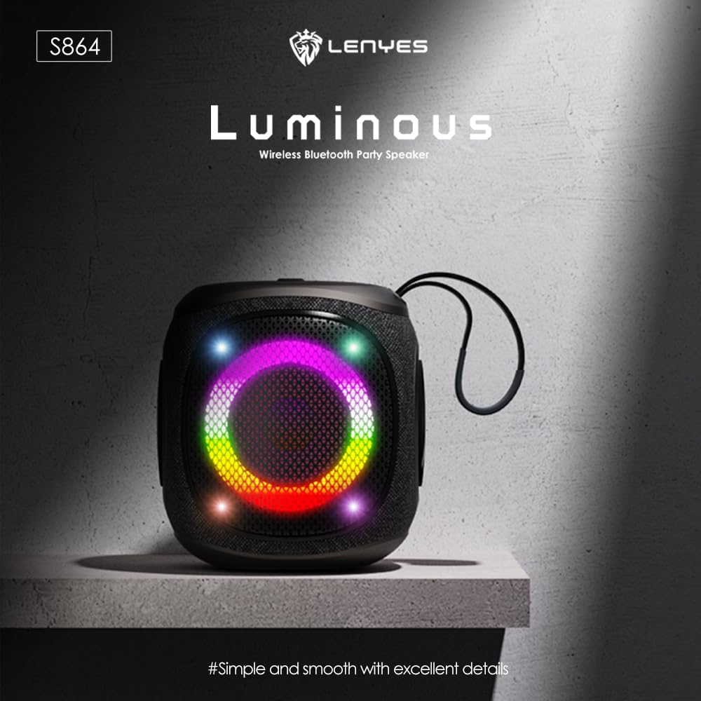 LENYES S864 Luminous Outdoor Bluetooth Speaker