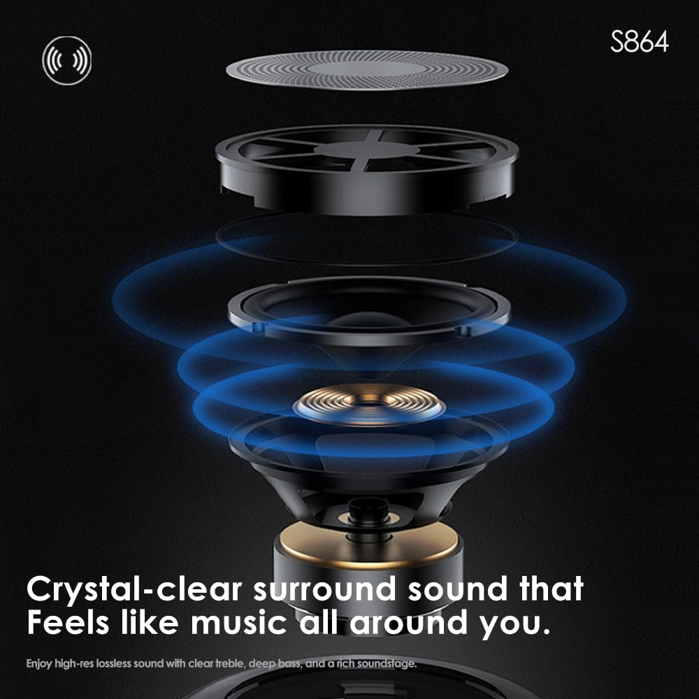 LENYES S864 Luminous Outdoor Bluetooth Speaker