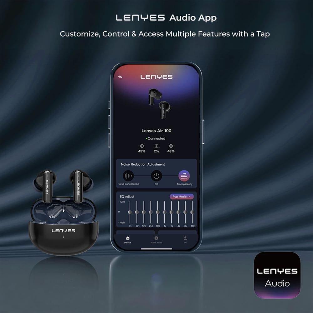 LENYES AIR 100 ANC + ENC Wireless Earbuds