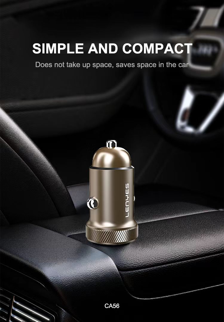 Lenyes CA56 (30W Type-C) Metal Car Charger