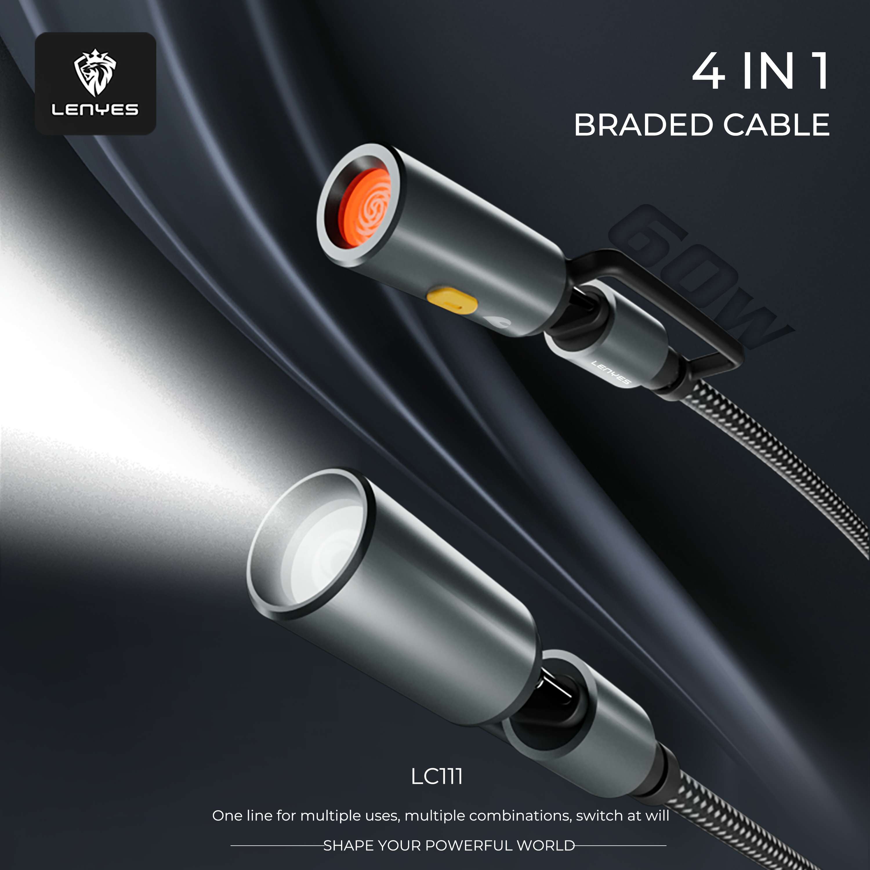 Lenyes LC111 4 in 1 Braided Cable