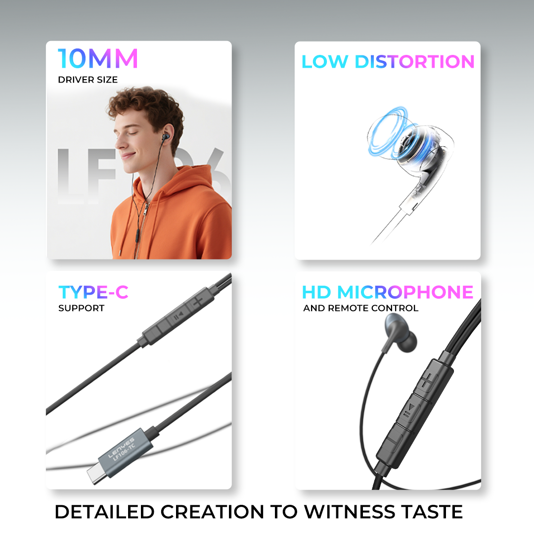 Lenyes LF106 Wired Earphones