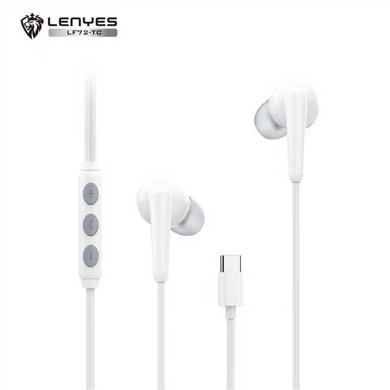 LENYES LF72-TC Type-C Wired Earphones | 14mm Drivers with Mic & Remote