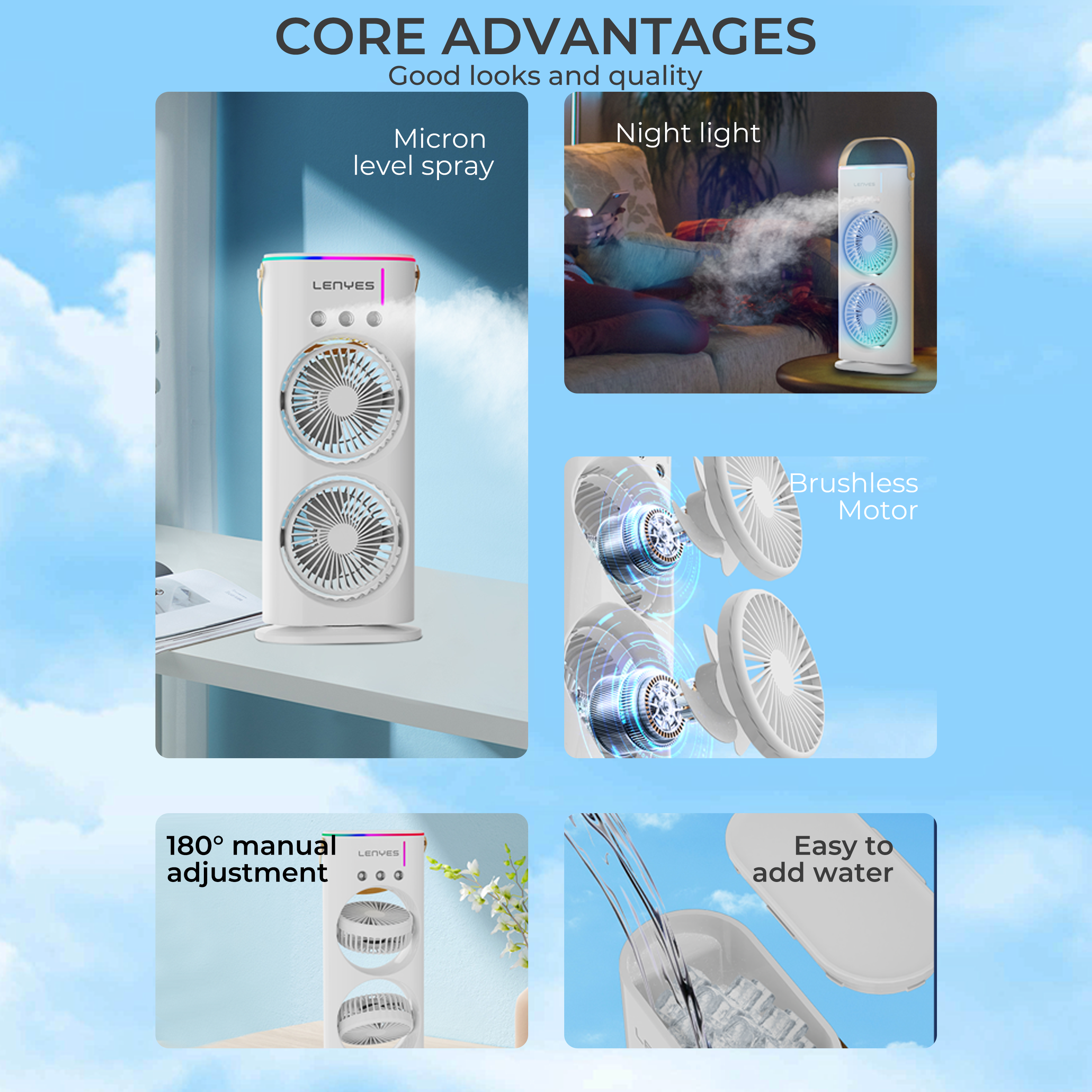 Lenyes LHF03 Rechargeable Portable Fan