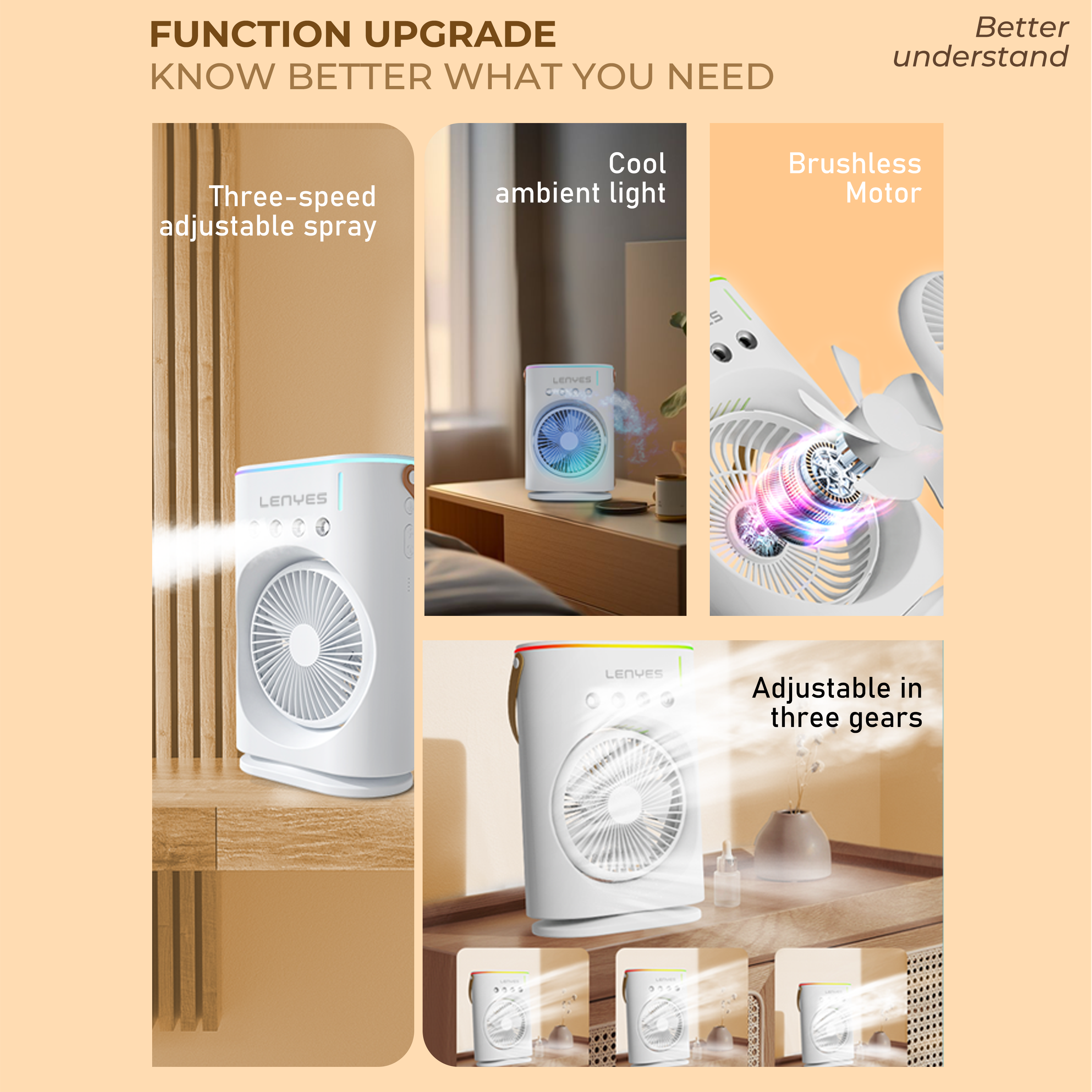Lenyes LHF05 Rechargeable Portable Fan