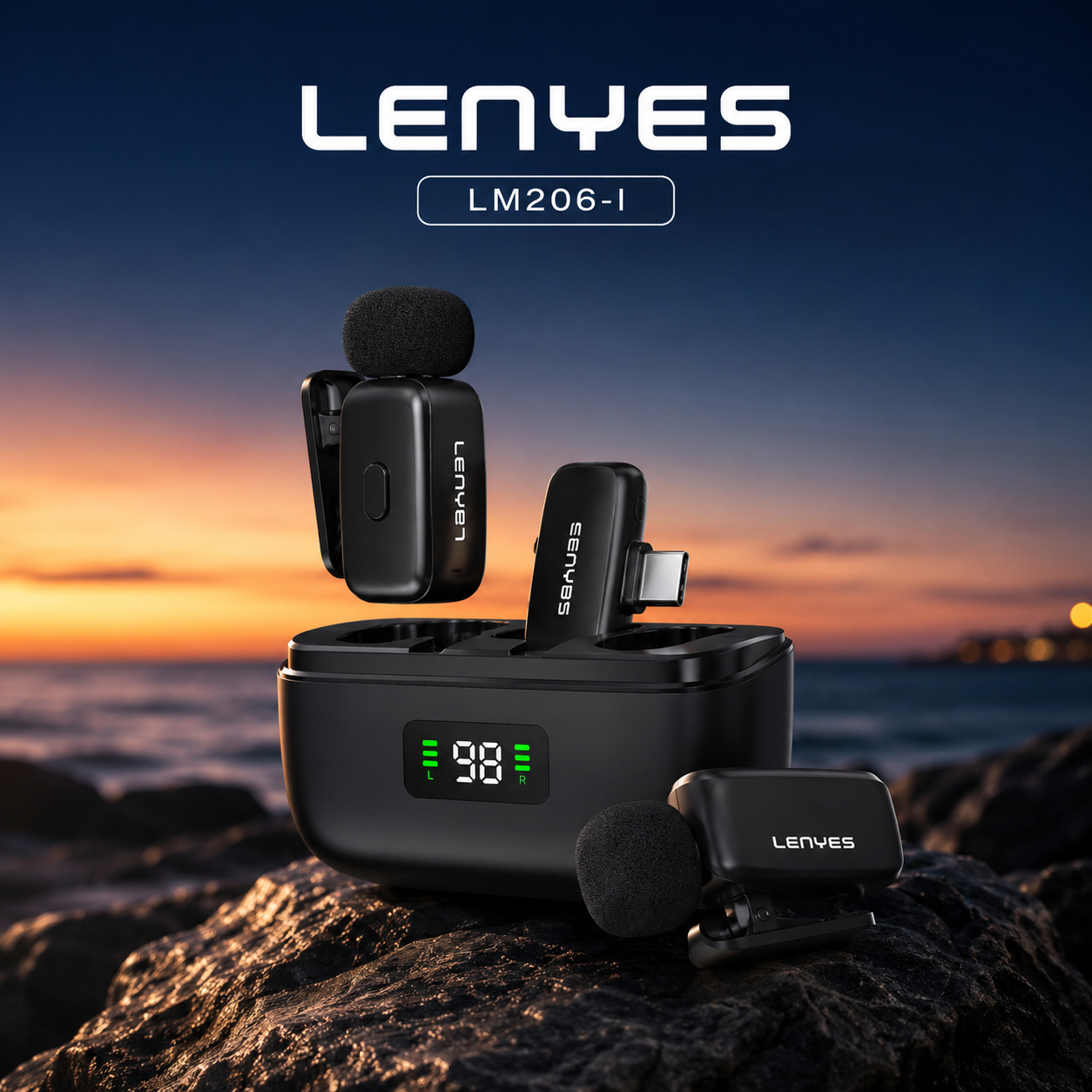 LENYES LM206 Wireless Lavalier Microphone
