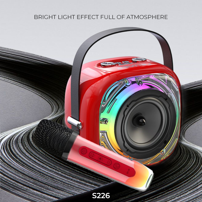 LENYES S226 20W Portable Bluetooth Speaker with Wireless Mic