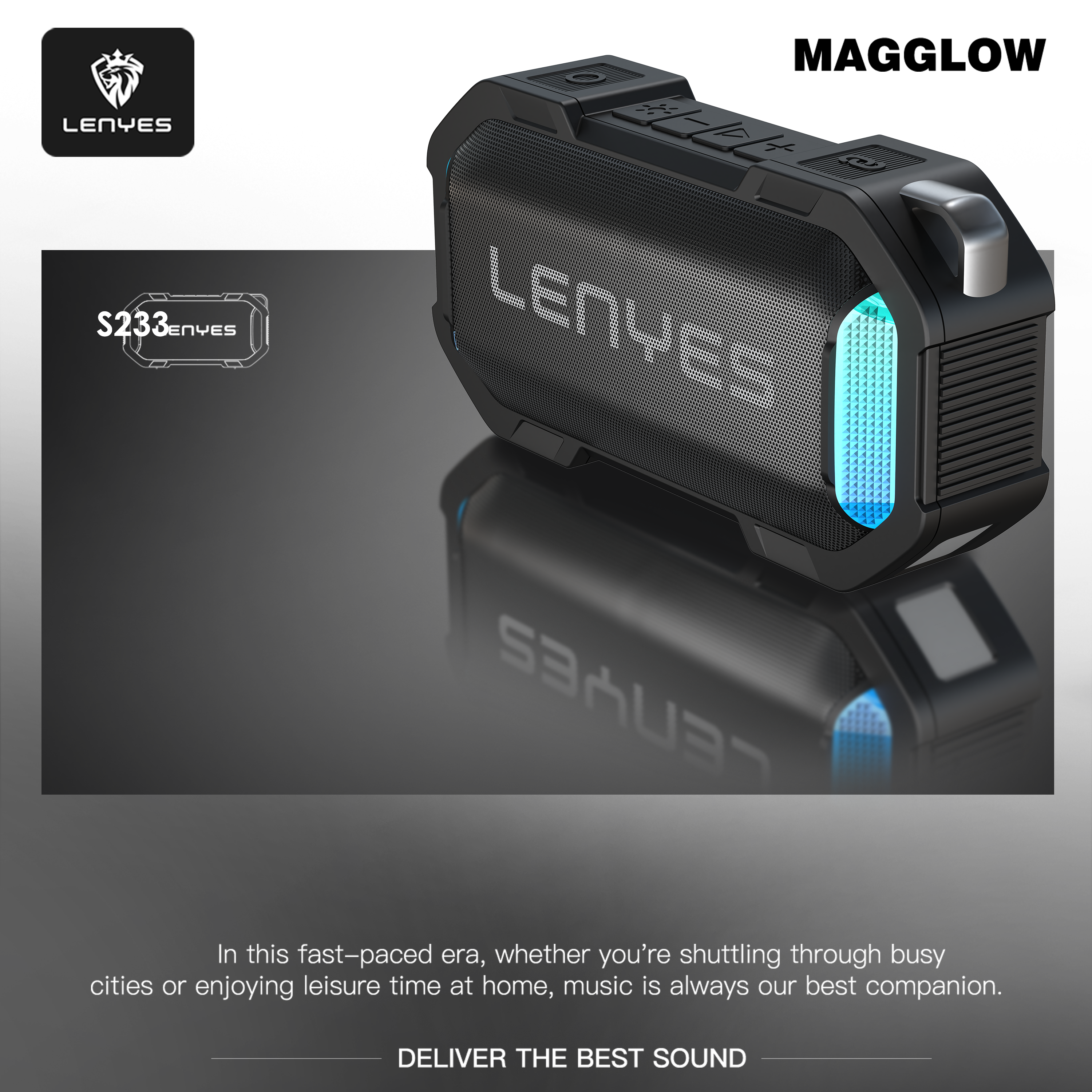 Lenyes S233 12 Watt Portable Speaker