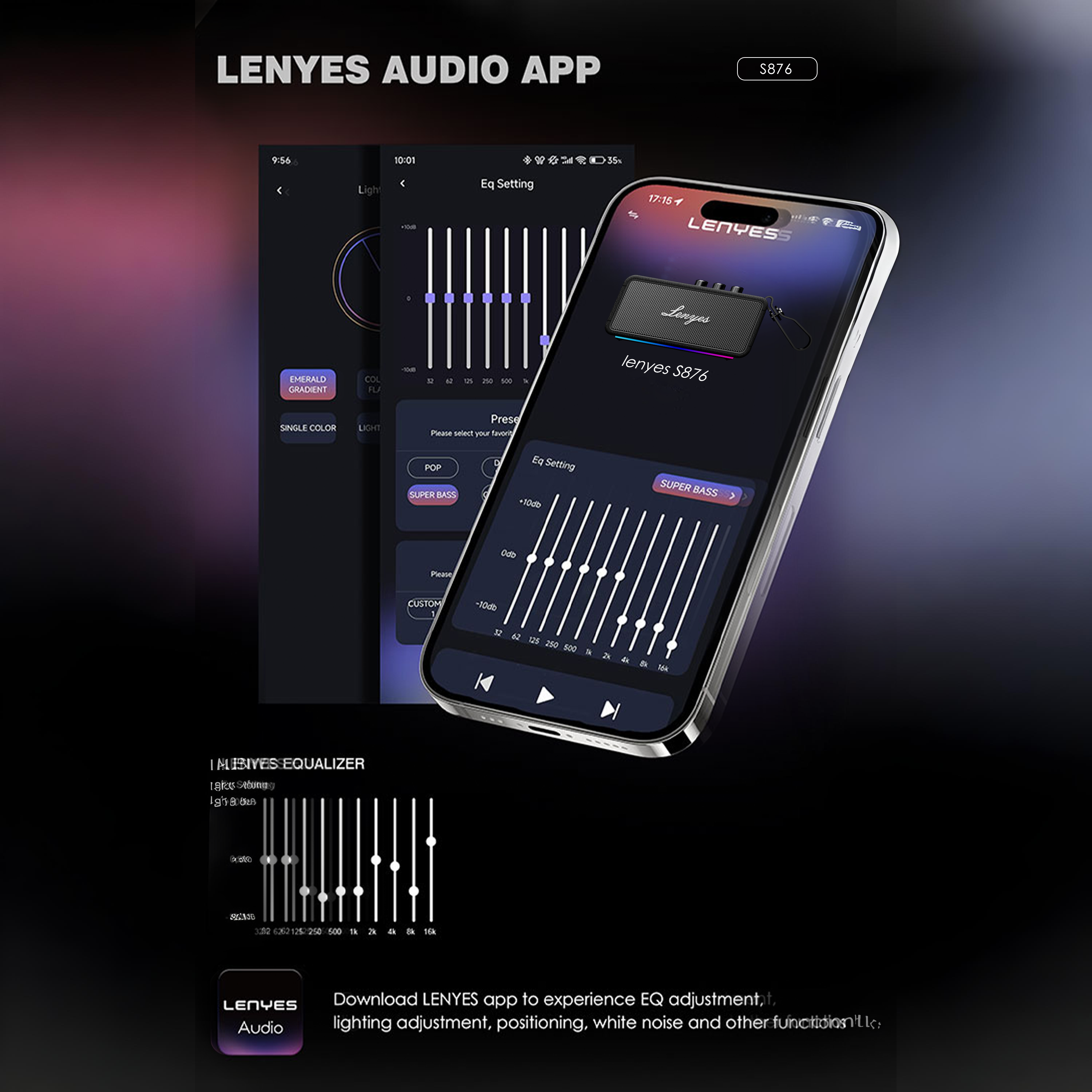 LENYES S876 90W Portable Bluetooth Speaker