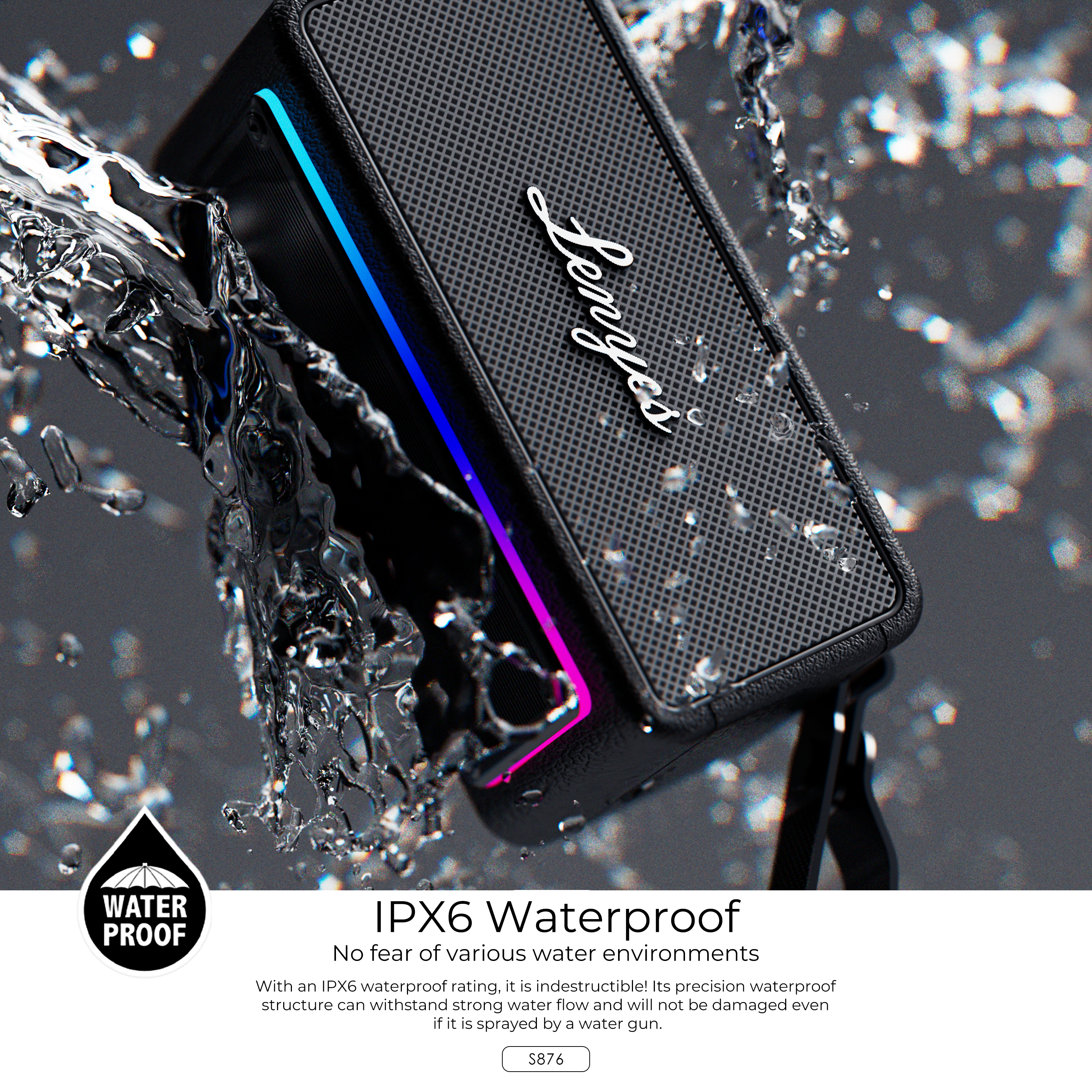 LENYES S876 90W Portable Bluetooth Speaker
