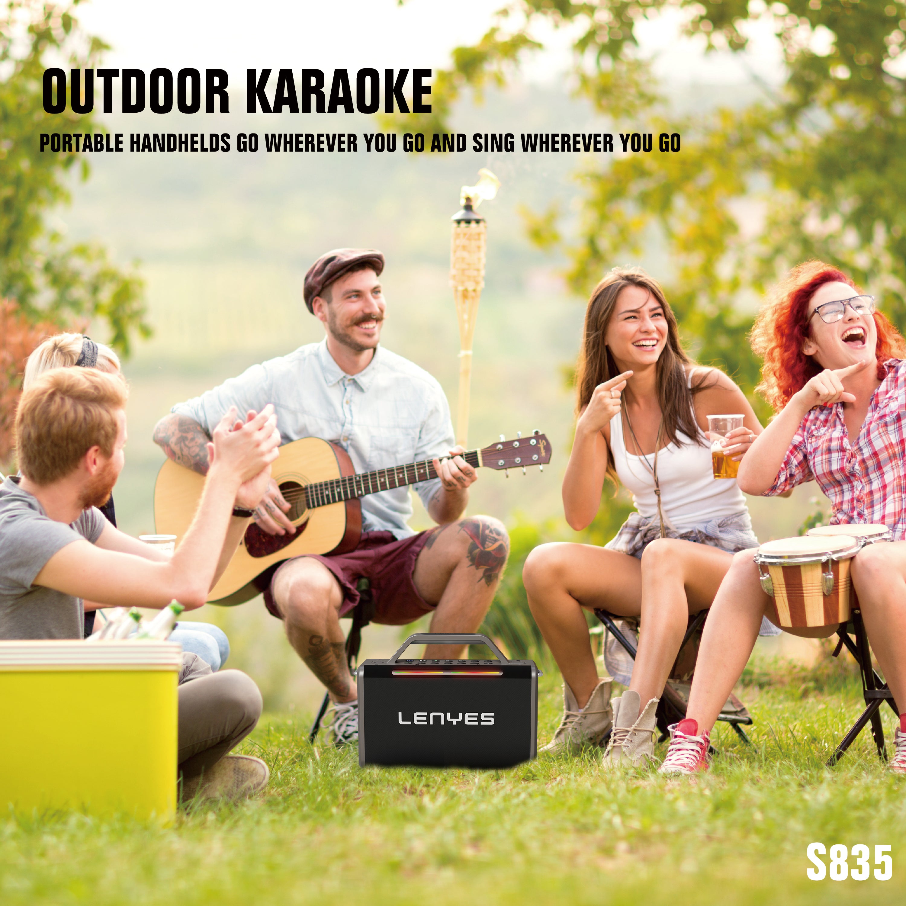 Lenyes S835 200 Watt Peak Karaoke Portable Party Speaker