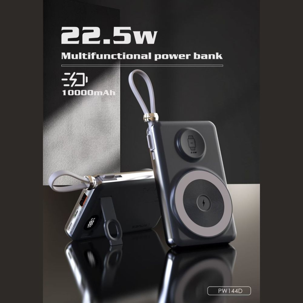 LENYES PW144D Magnetic 3 IN 1 Wireless Power Bank
