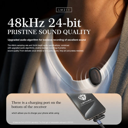 LENYES LM211 AI Lavalier Microphone