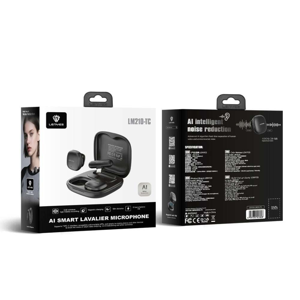 LENYES LM210 AI Wireless Collar Microphone