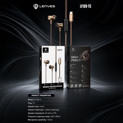 LENYES LF109-TC Wired Earphones