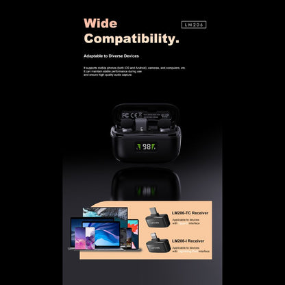 LENYES LM206 Wireless Lavalier Microphone