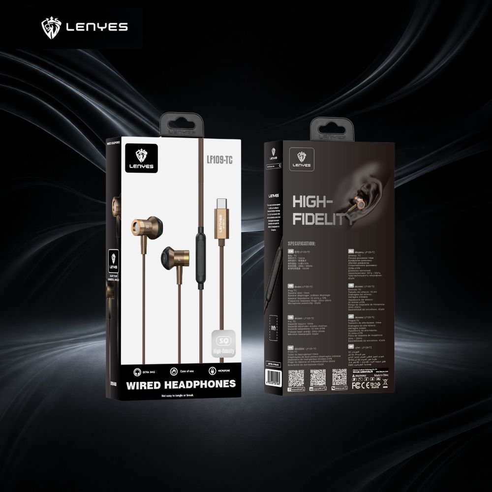 LENYES LF109-TC Wired Earphones