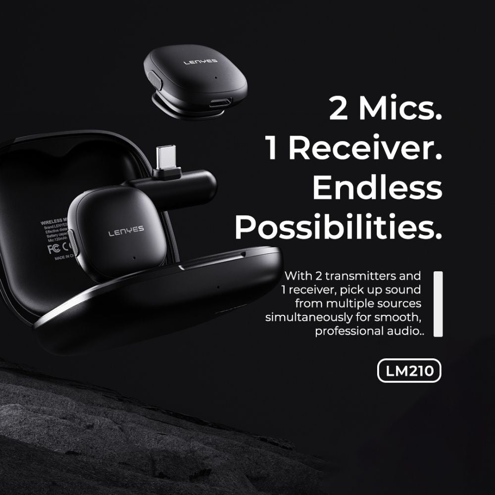 LENYES LM210 AI Wireless Collar Microphone
