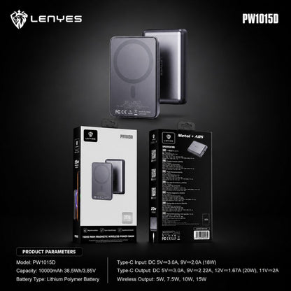 LENYES PW1015D Magnetic Wireless Power Bank