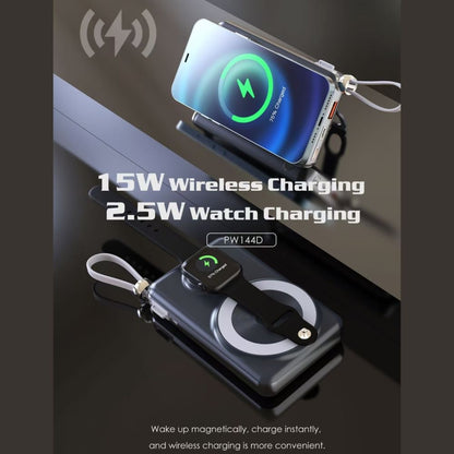 LENYES PW144D Magnetic 3 IN 1 Wireless Power Bank