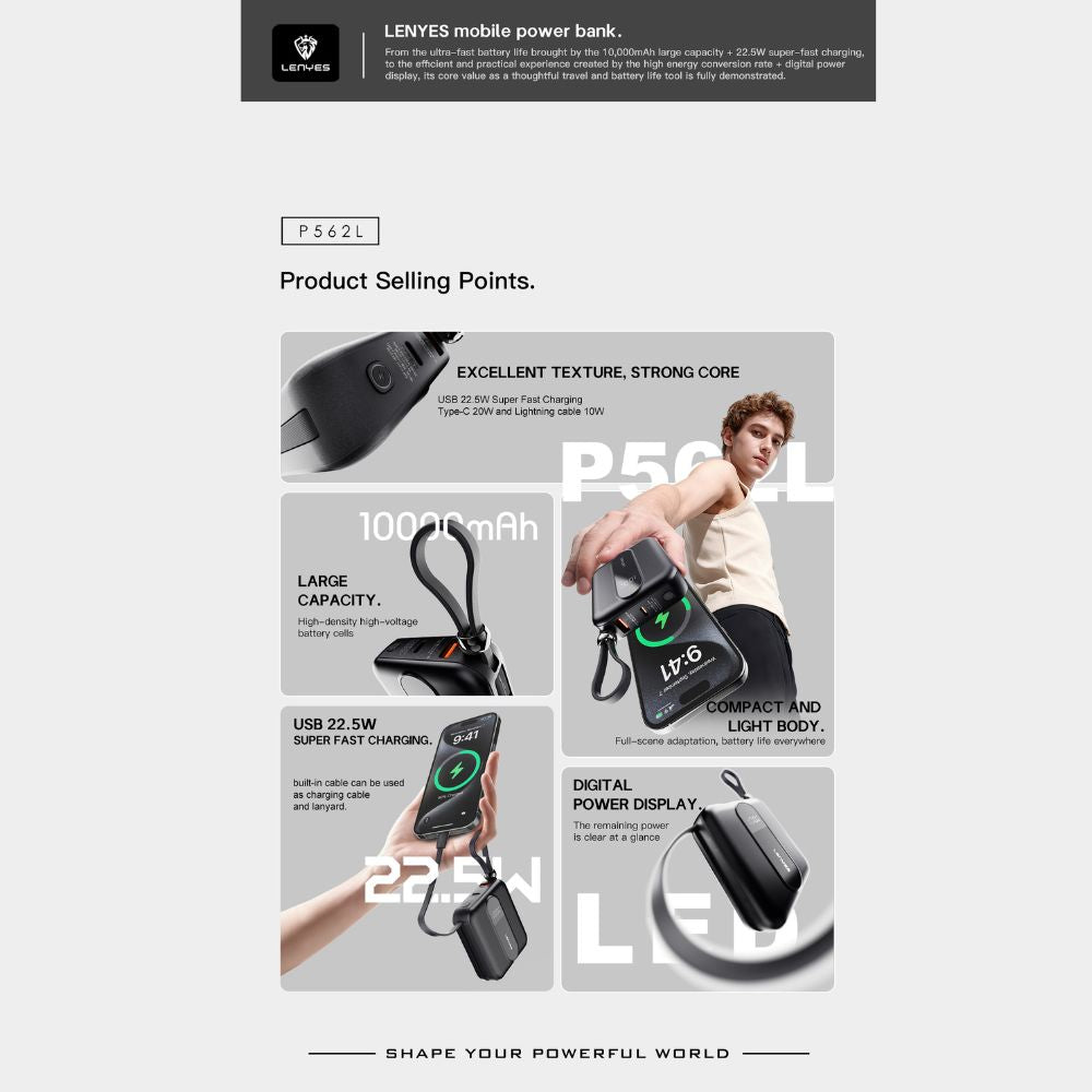 LENYES P562L Power Bank