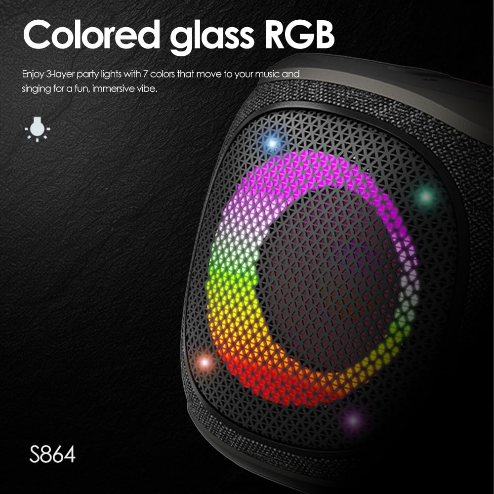 LENYES S864 Luminous Outdoor Bluetooth Speaker
