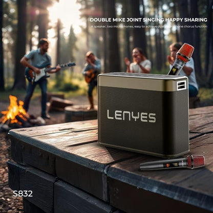 Lenyes S832 160 Watt Peak Karaoke Portable Party Speaker