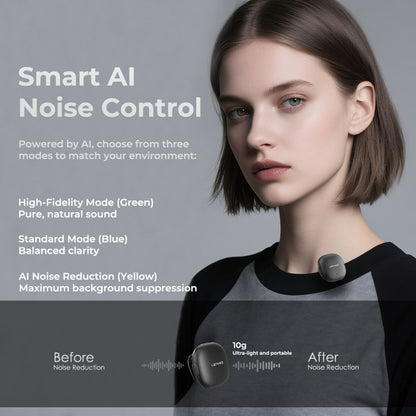 LENYES LM210 AI Wireless Collar Microphone