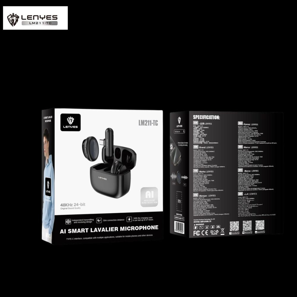 LENYES LM211 AI Lavalier Microphone