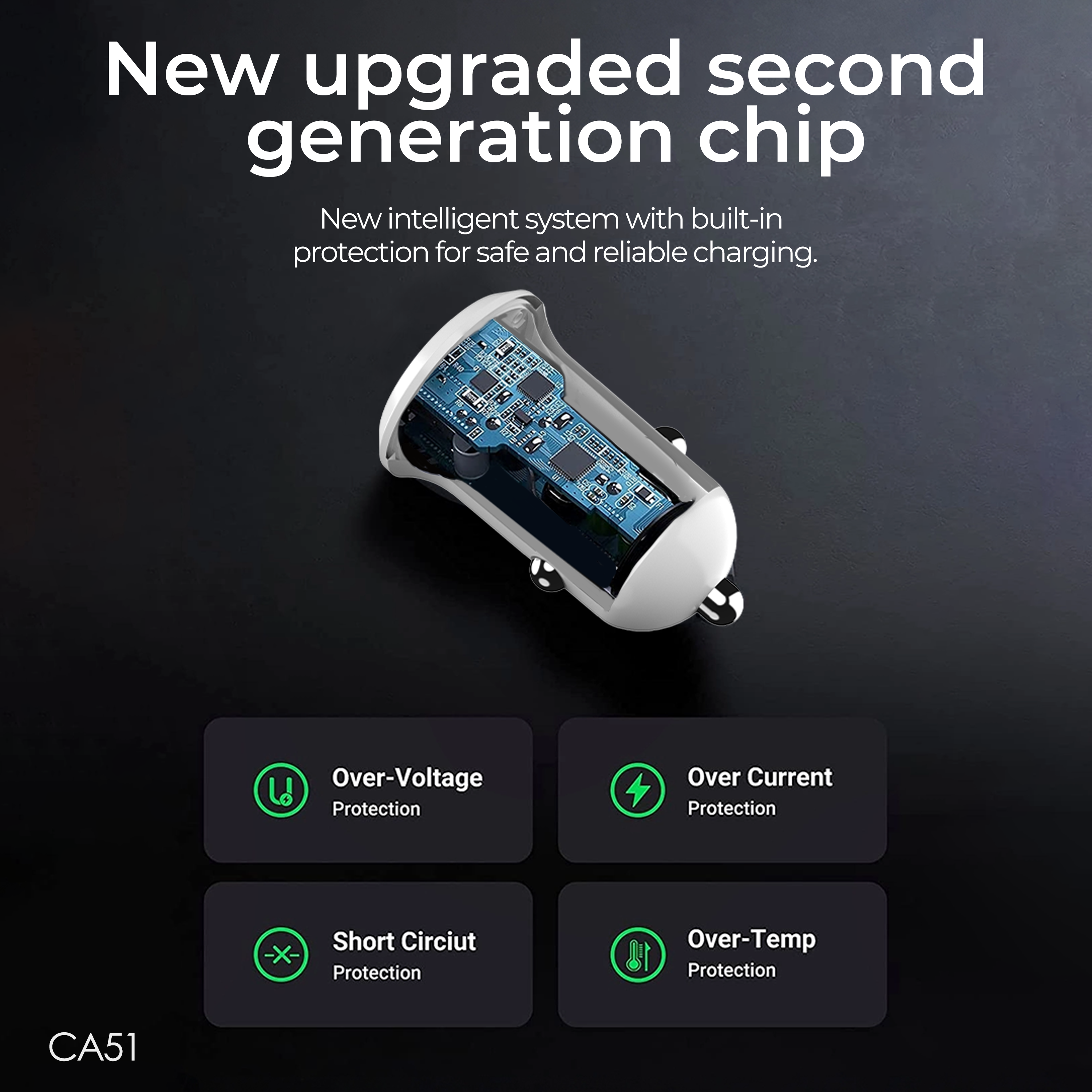 Lenyes CA51 (12 Watt) Car Charger