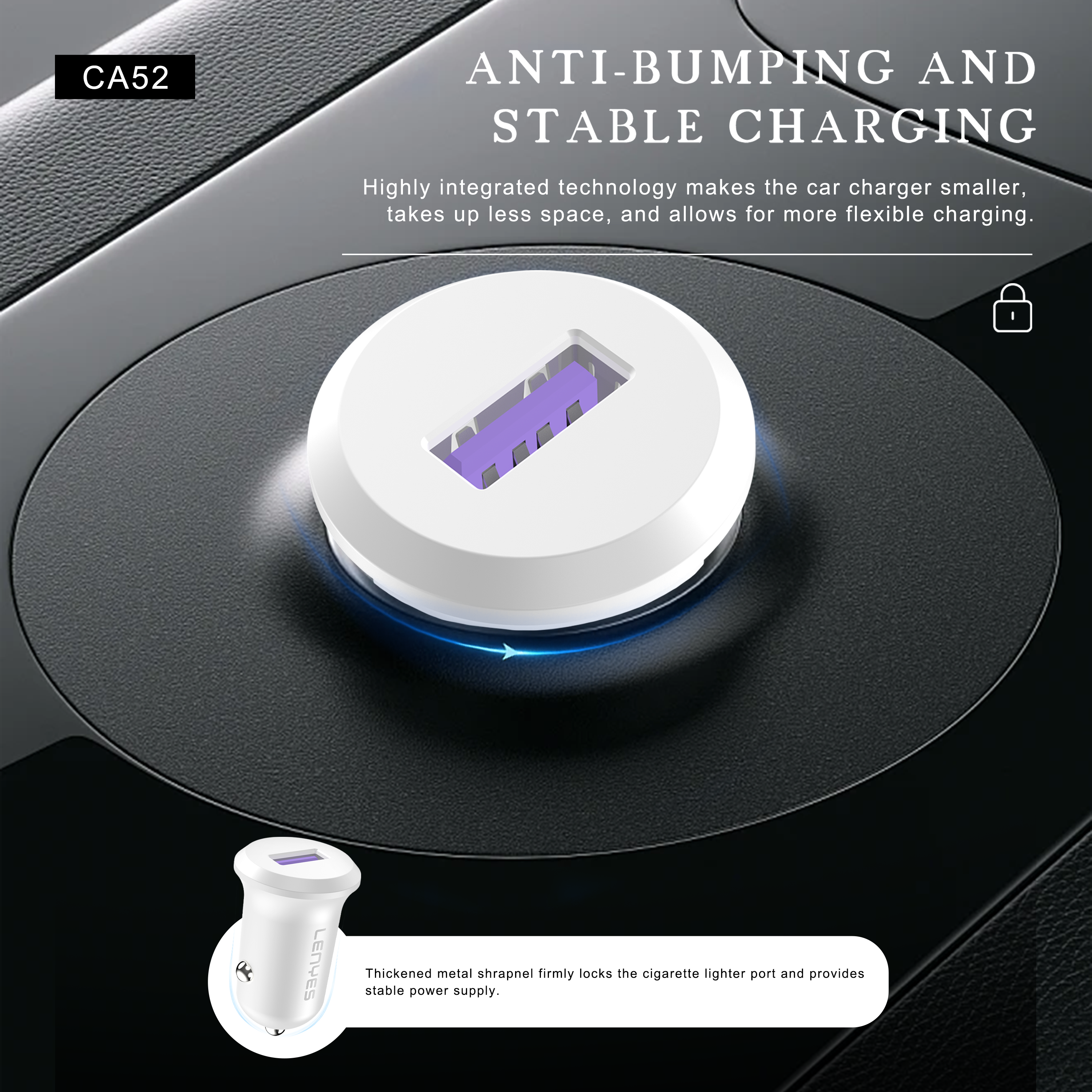 Lenyes CA52 (18 Watt) Car Charger