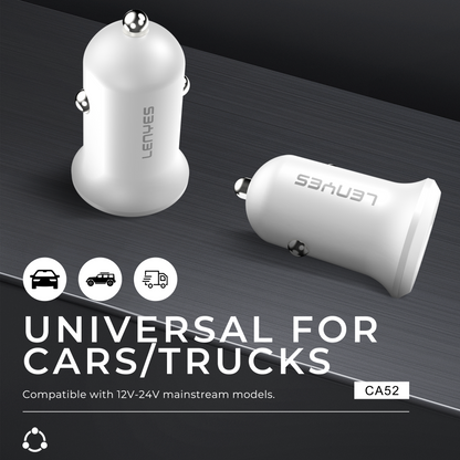 Lenyes CA52 (18 Watt) Car Charger