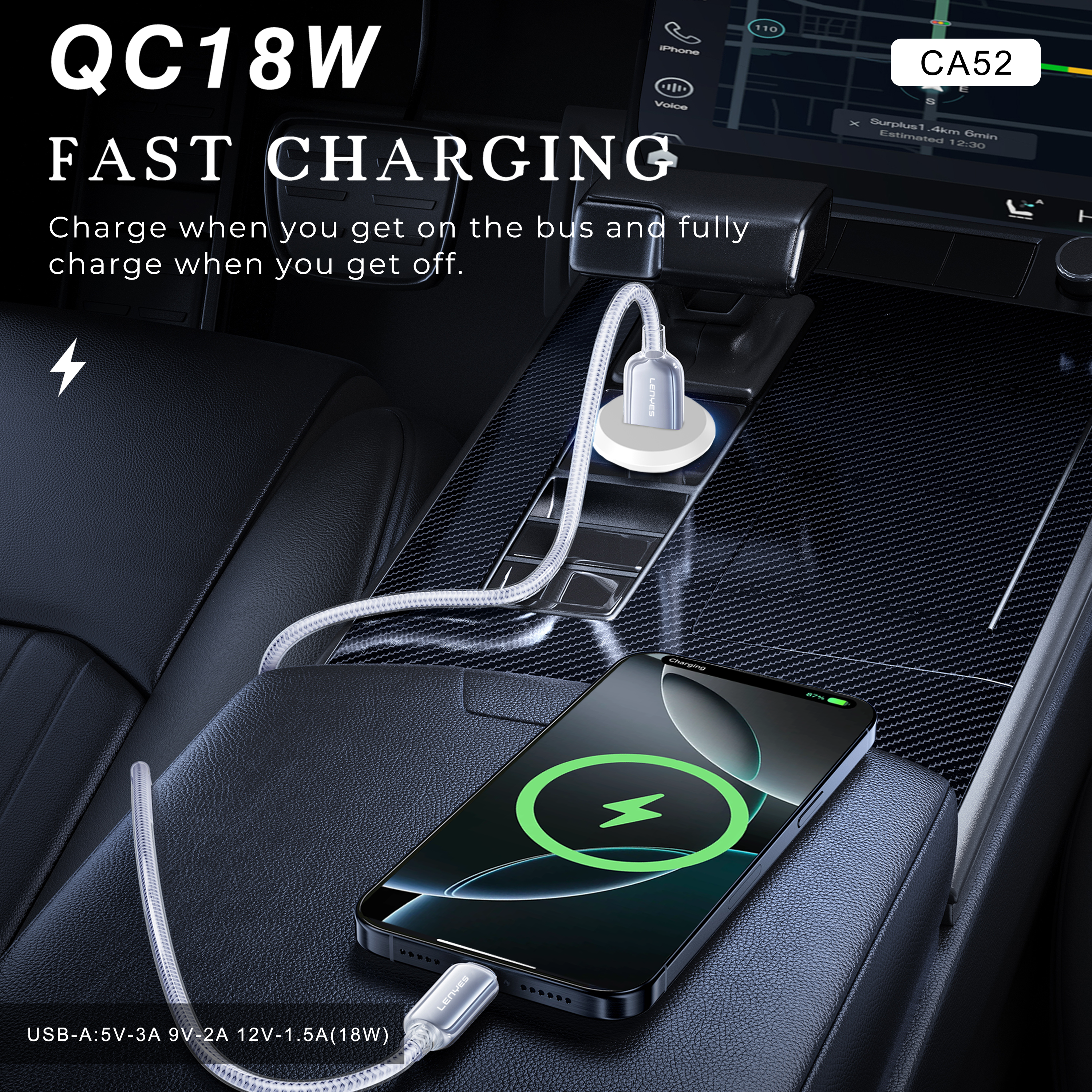 CA52 (18 Watt) Car Charger