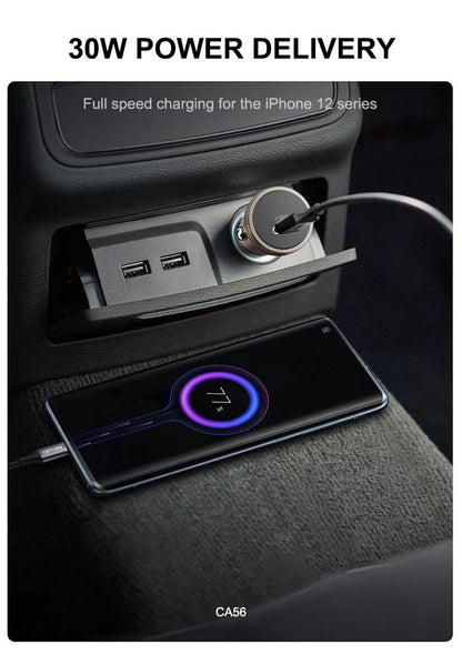 Lenyes CA56 (30W Type-C) Metal Car Charger