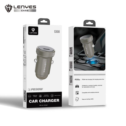 Lenyes CA56 (30W Type-C) Metal Car Charger