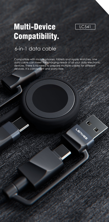 Lenyes LC541 6 in 1 with Apple Watch Charger Cable