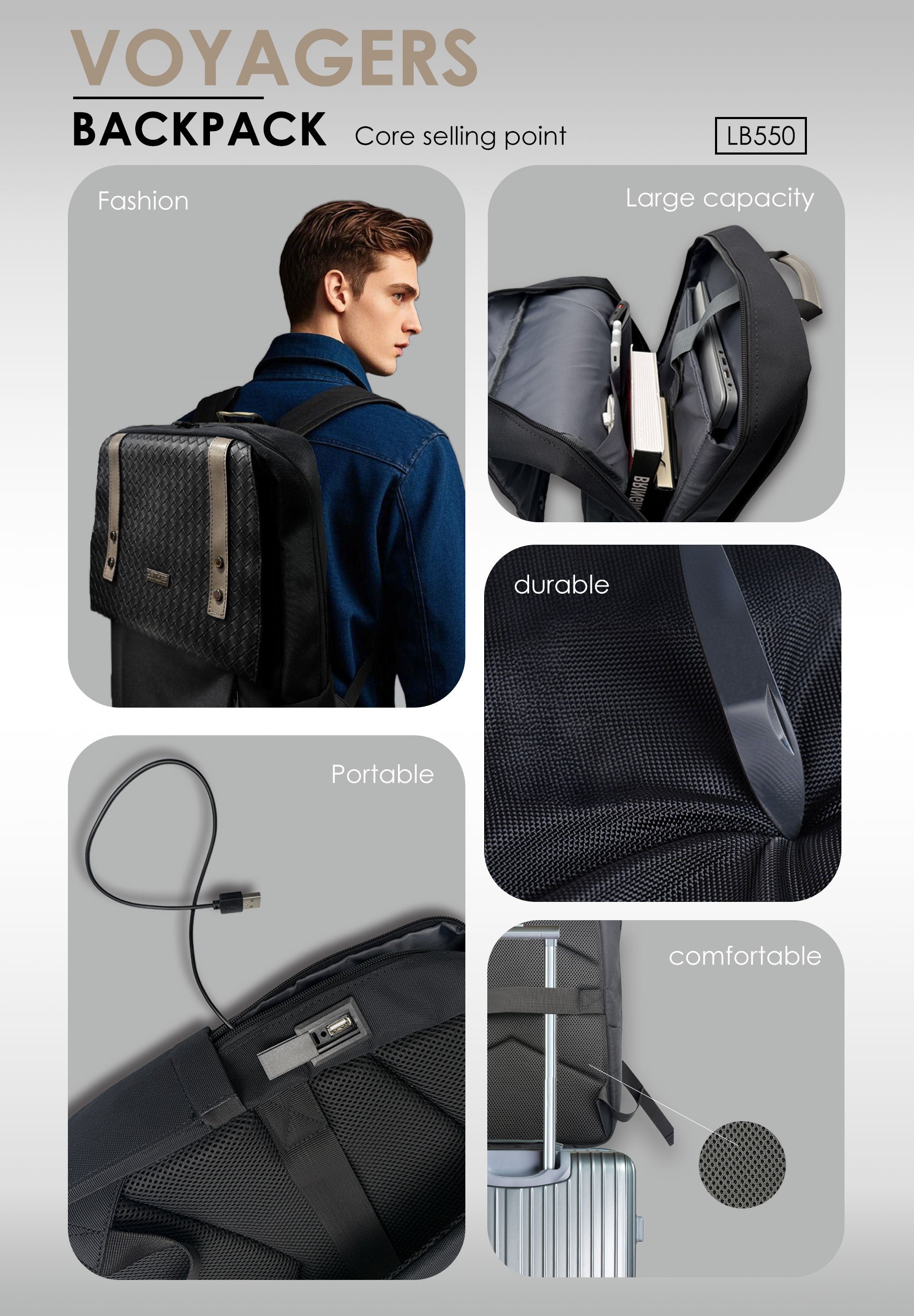 Lenyes LB550 Travel Backpack