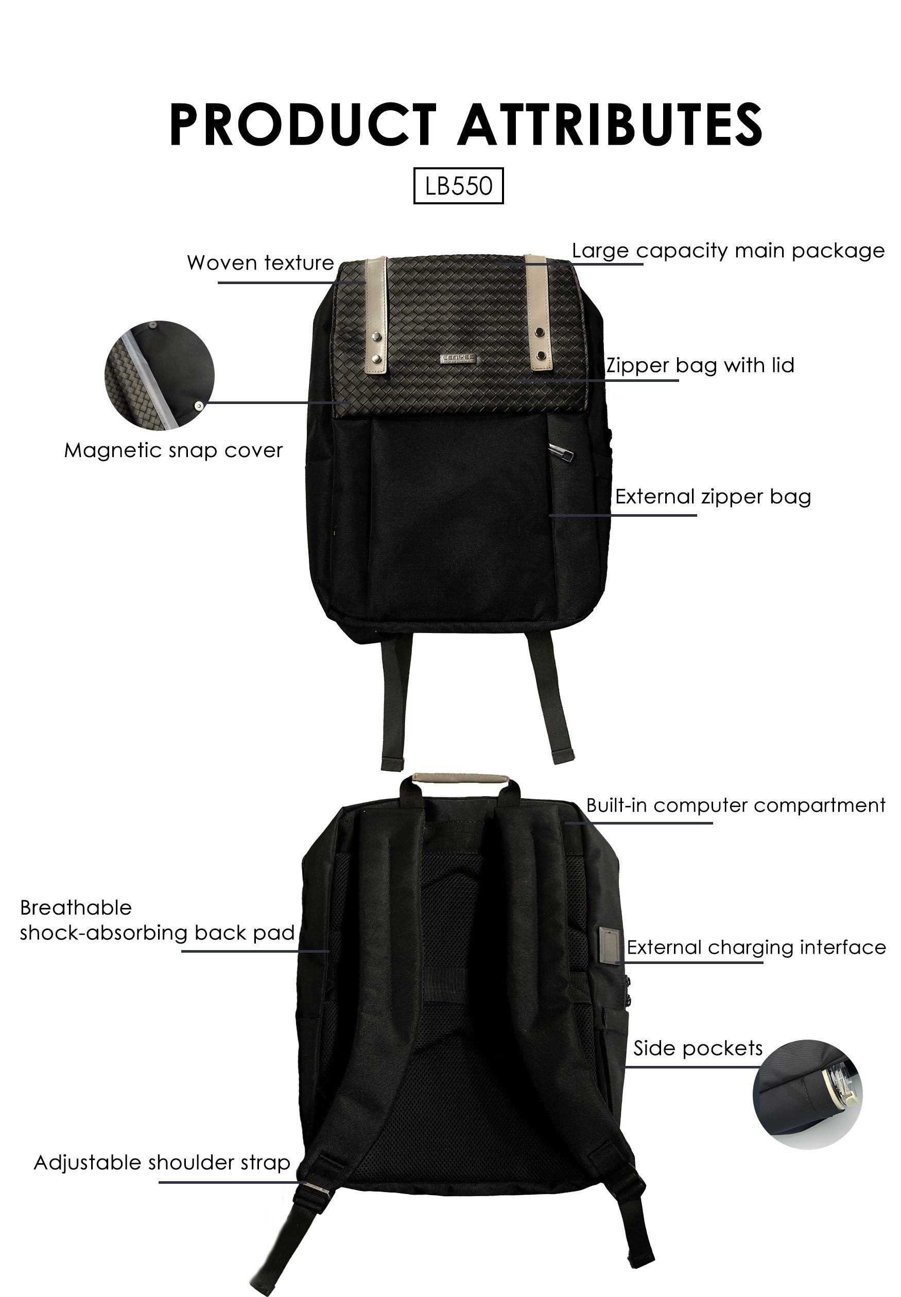 Lenyes LB550 Travel Backpack