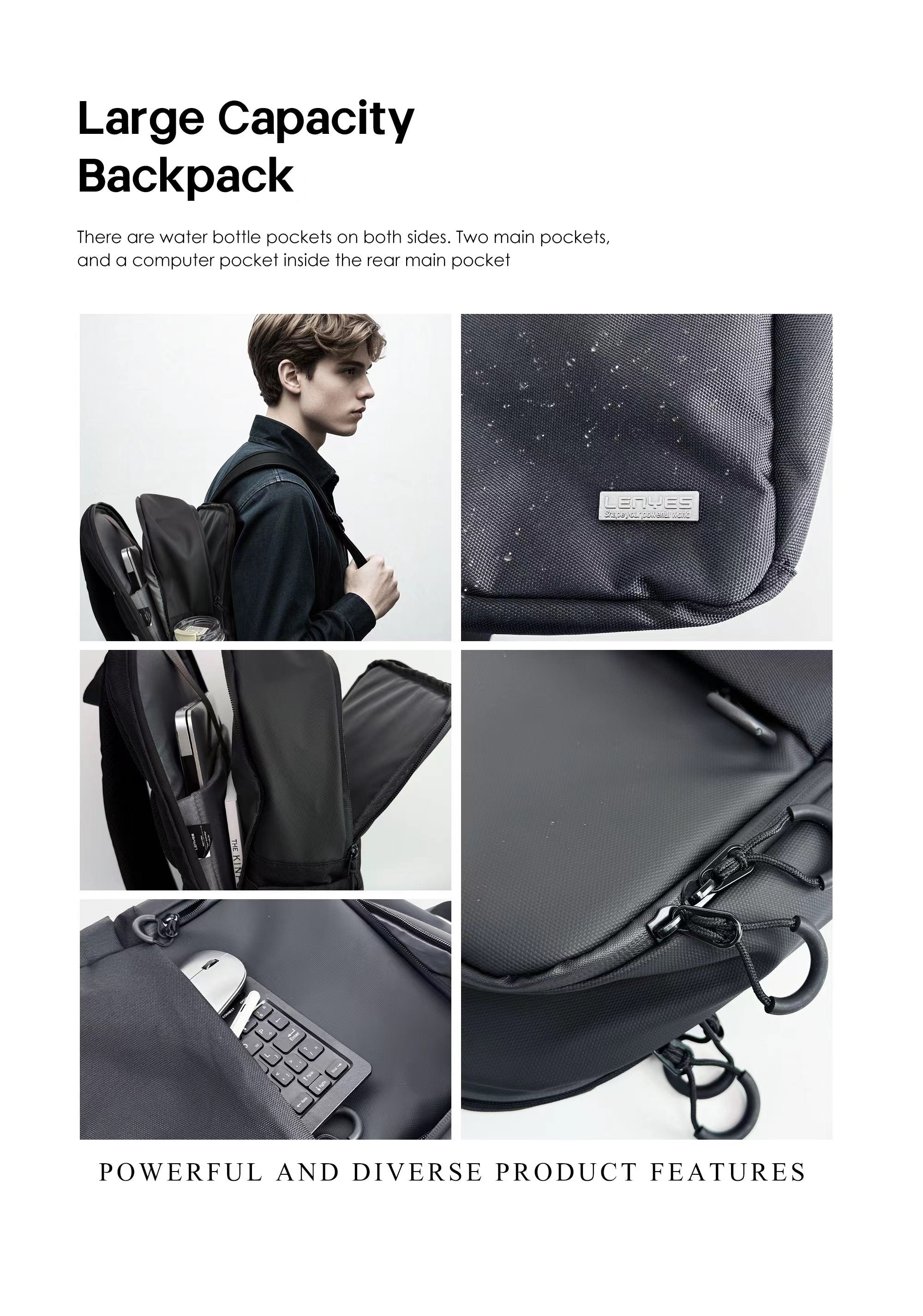 Lenyes LB572 Durable & Stylish Backpack