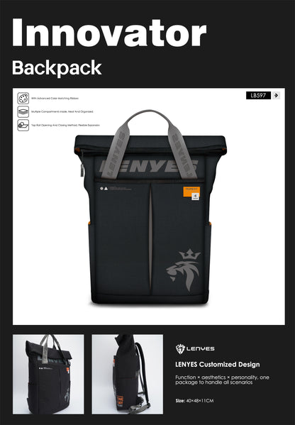 Lenyes LB597 2-in-1 Roll-Top Backpack