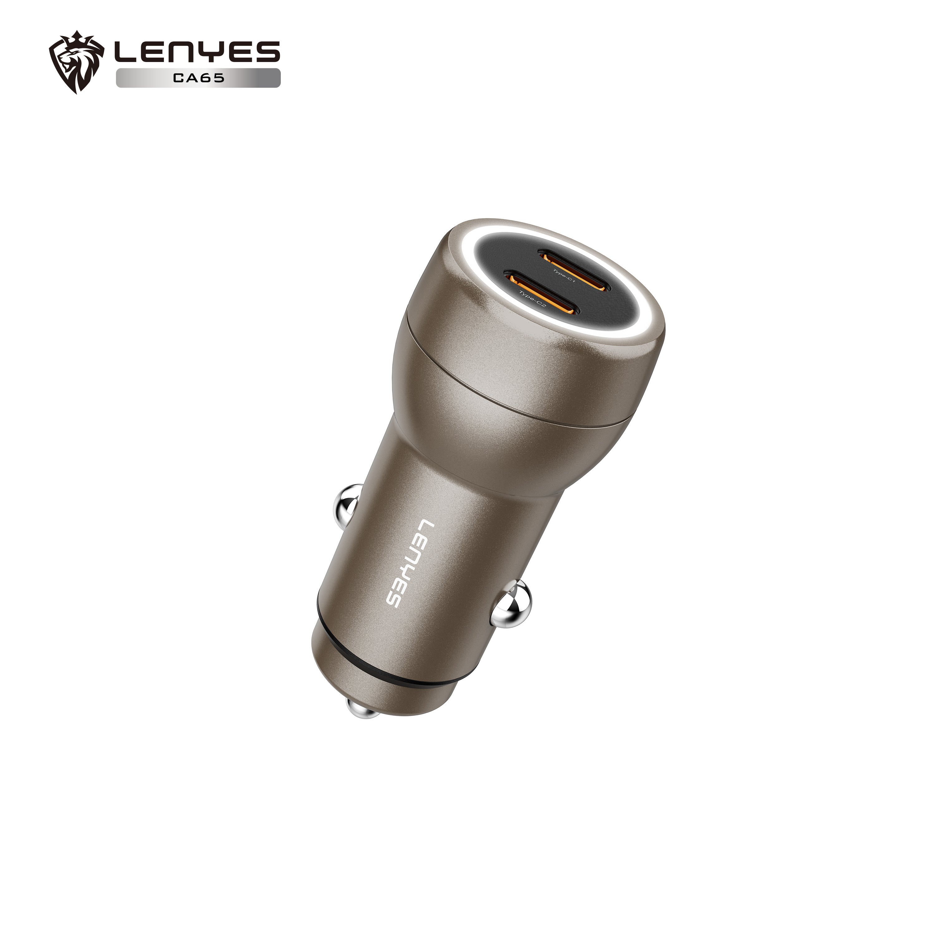 LENYES CA65 Dual USB-C Fast Charging Car Charger | Compact Car Charger