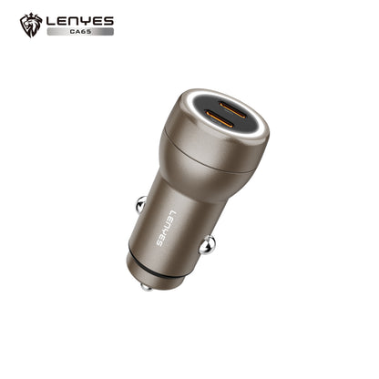 LENYES CA65 Dual USB-C Fast Charging Car Charger | Compact Car Charger