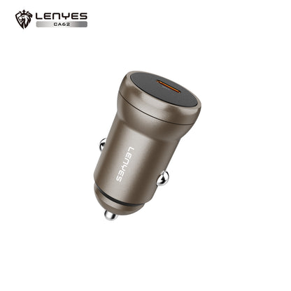 LENYES CA62 30W USB-C PD Car Charger | Aluminium Alloy Fast Charger