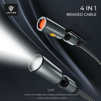 Lenyes LC111 4 in 1 Braided Cable