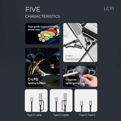 Lenyes LC111 4 in 1 Braided Cable
