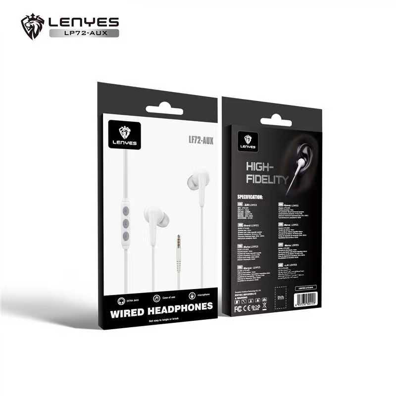 LENYES LF72-AUX Wired Earphones | 14mm Drivers with Mic & Remote