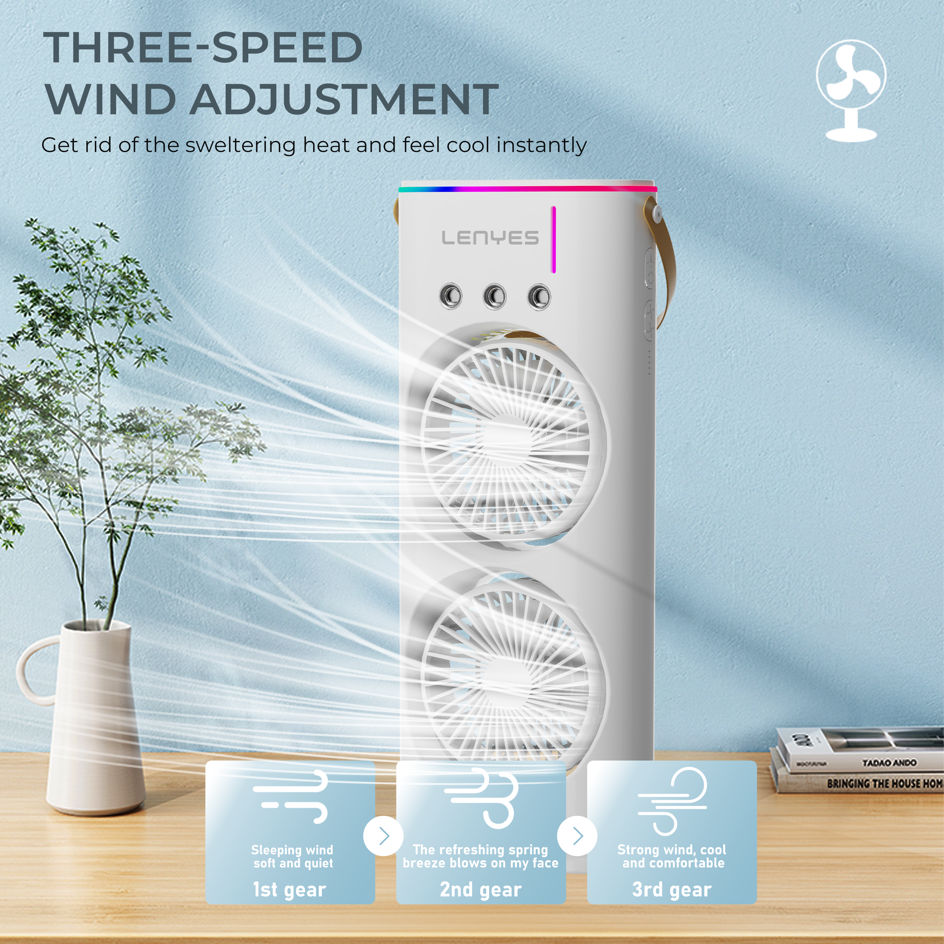Lenyes LHF03 Rechargeable Portable Fan